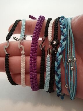#1189.  8 Piece Assorted, Friendship Bracelet Bundle
